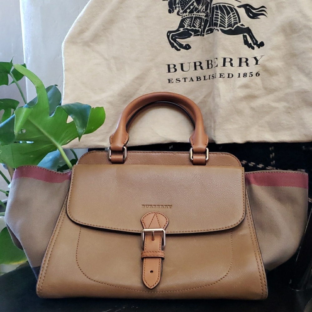 Burberry Canvas Check and Leather Tote